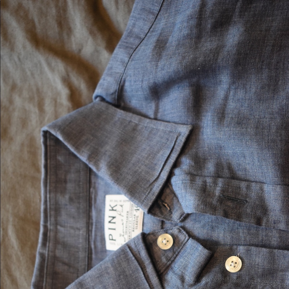 PINK linen shirt Size M/L